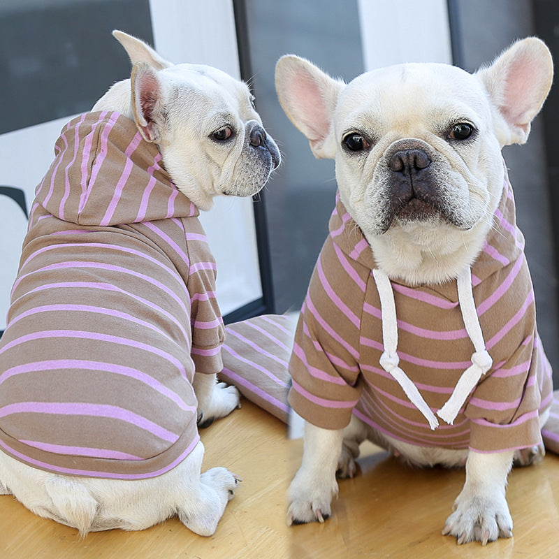 Striped Pet Hoodie – Cozy Urban Style by Pawspire™