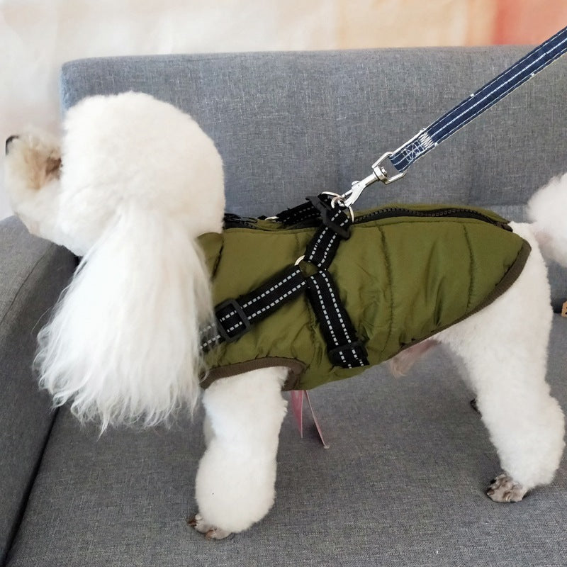 Pawspire™ UrbanShield Dog Vest – Waterproof & Built-In Harness
