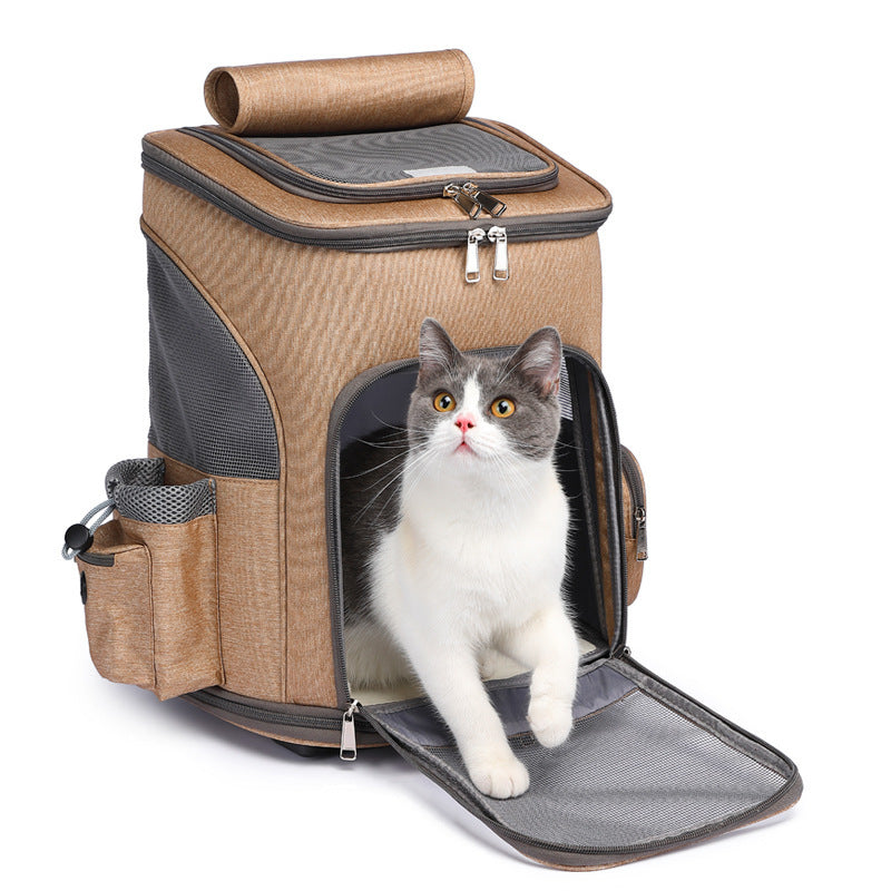 Pawspire™ ClearView Pet Backpack – Breathable Travel Carrier with Bubble Window