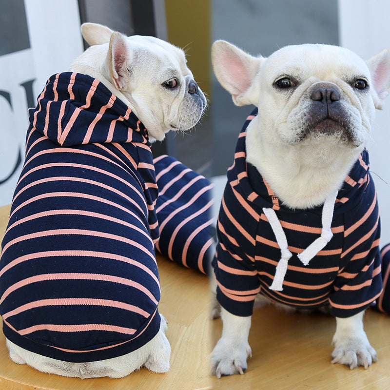 Striped Pet Hoodie – Cozy Urban Style by Pawspire™