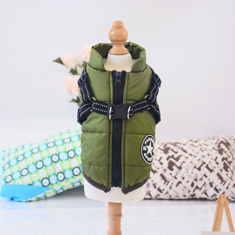 Pawspire™ UrbanShield Dog Vest – Waterproof & Built-In Harness