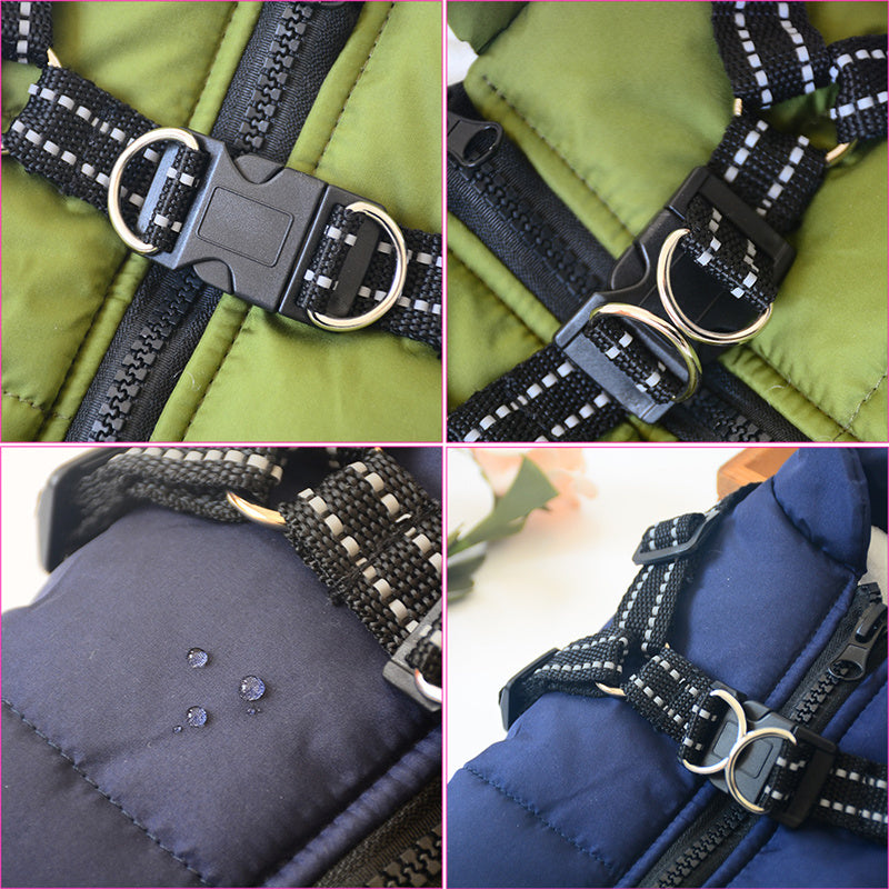 Pawspire™ UrbanShield Dog Vest – Waterproof & Built-In Harness