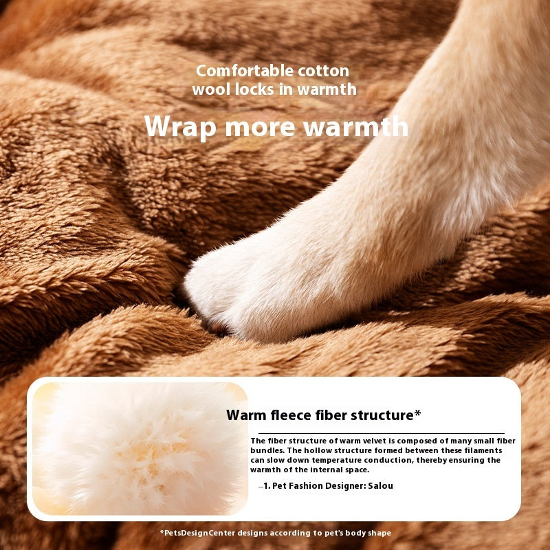 Pawspire™ Bear Cave Pet Bed – Ultra-Cozy Enclosed Sofa for Small Dogs & Cats