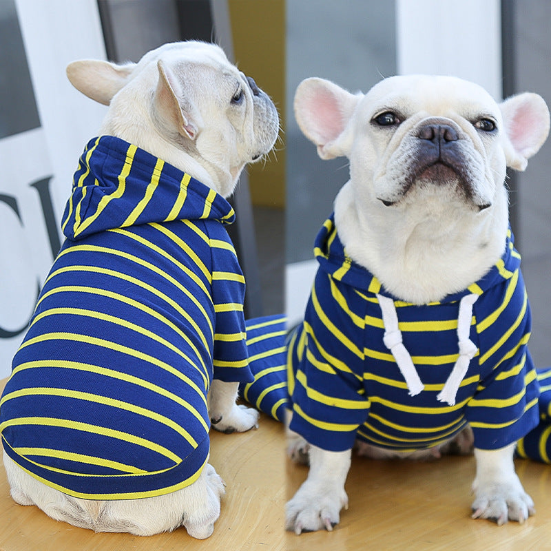 Striped Pet Hoodie – Cozy Urban Style by Pawspire™