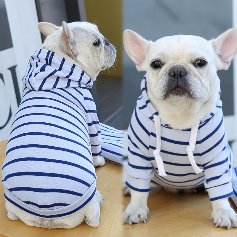 Striped Pet Hoodie – Cozy Urban Style by Pawspire™