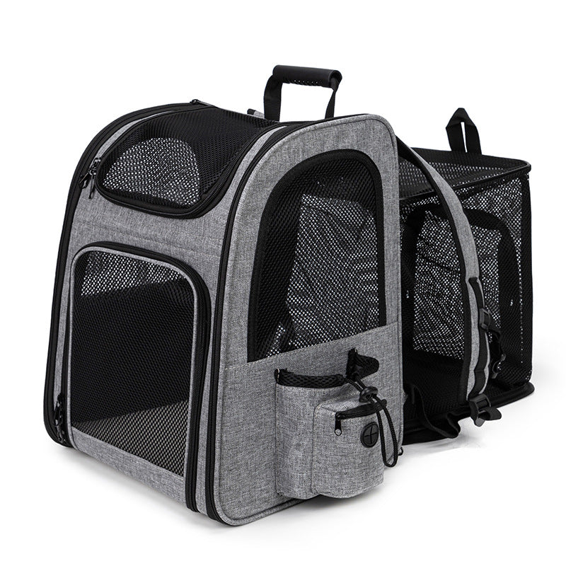 Pawspire™ Expandable Pet Travel Bag – Foldable, Breathable & Stylish Carrier