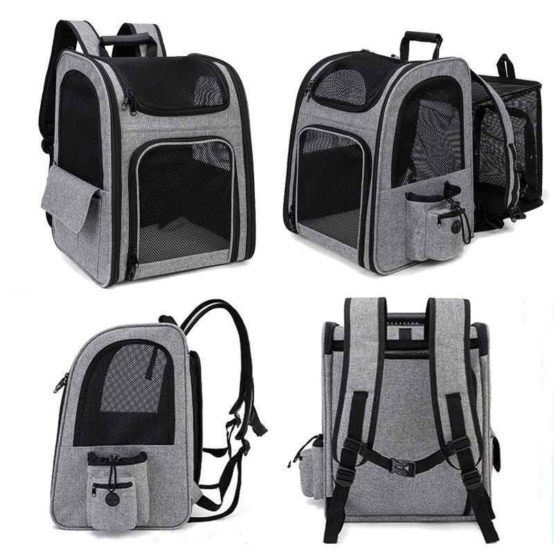 Pawspire™ Expandable Pet Travel Bag – Foldable, Breathable & Stylish Carrier