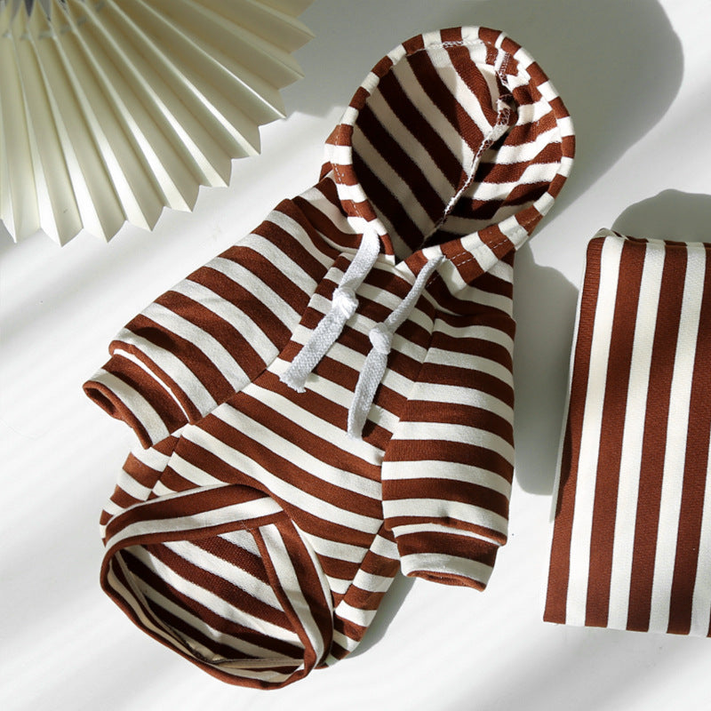 Striped Pet Hoodie – Cozy Urban Style by Pawspire™