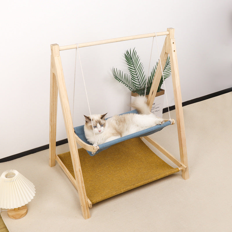 Breathable Cat Nest Hammock Bed – Washable & Elegant