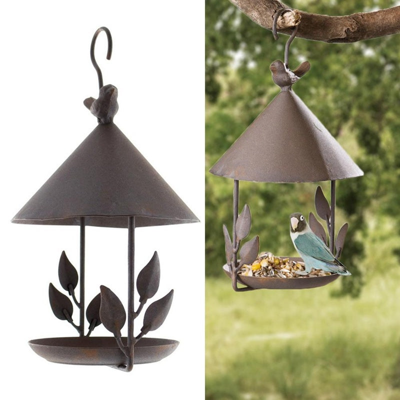 Vintage Wrought Iron Bird Feeder – Timeless Garden Accent