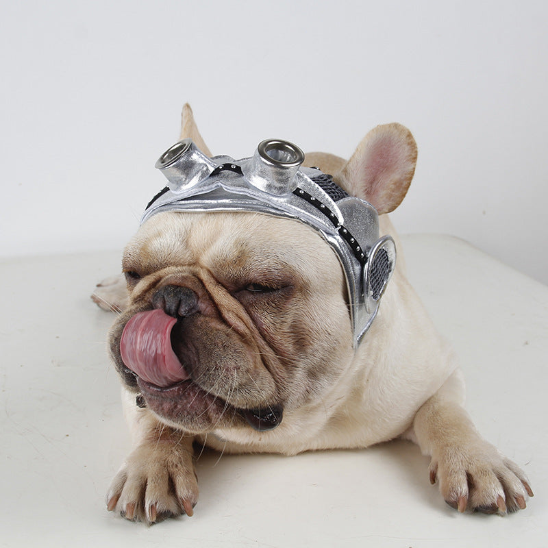 Steampunk Goggles Dog Hat – Retro Cyber Helmet for Pets