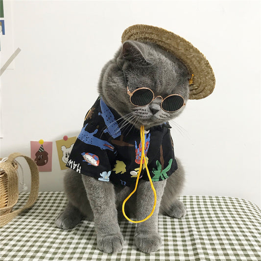 Tropical Vacation Shirt for Cats – Cool Hawaiian Style Pet Outfit