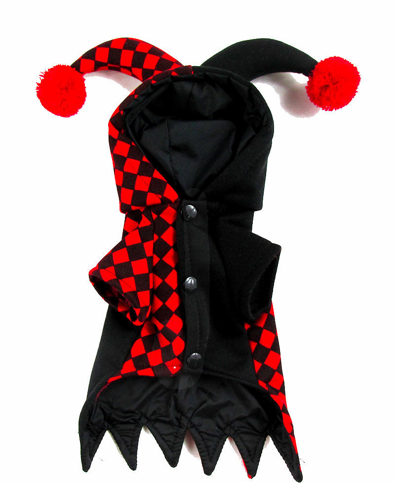 Harlequin Jester Costume – Funny Halloween Outfit for Dogs & Cats