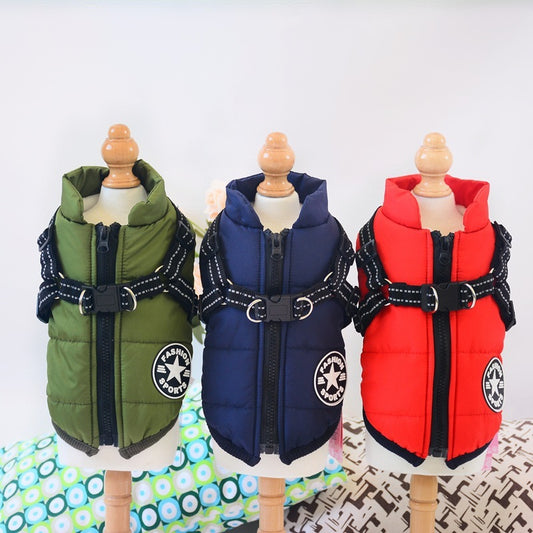 Pawspire™ UrbanShield Dog Vest – Waterproof & Built-In Harness