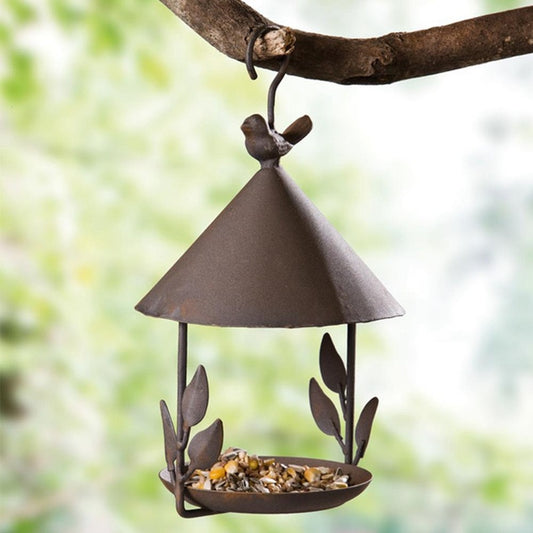 Vintage Wrought Iron Bird Feeder – Timeless Garden Accent