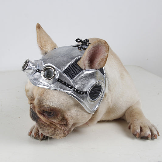 Steampunk Goggles Dog Hat – Retro Cyber Helmet for Pets