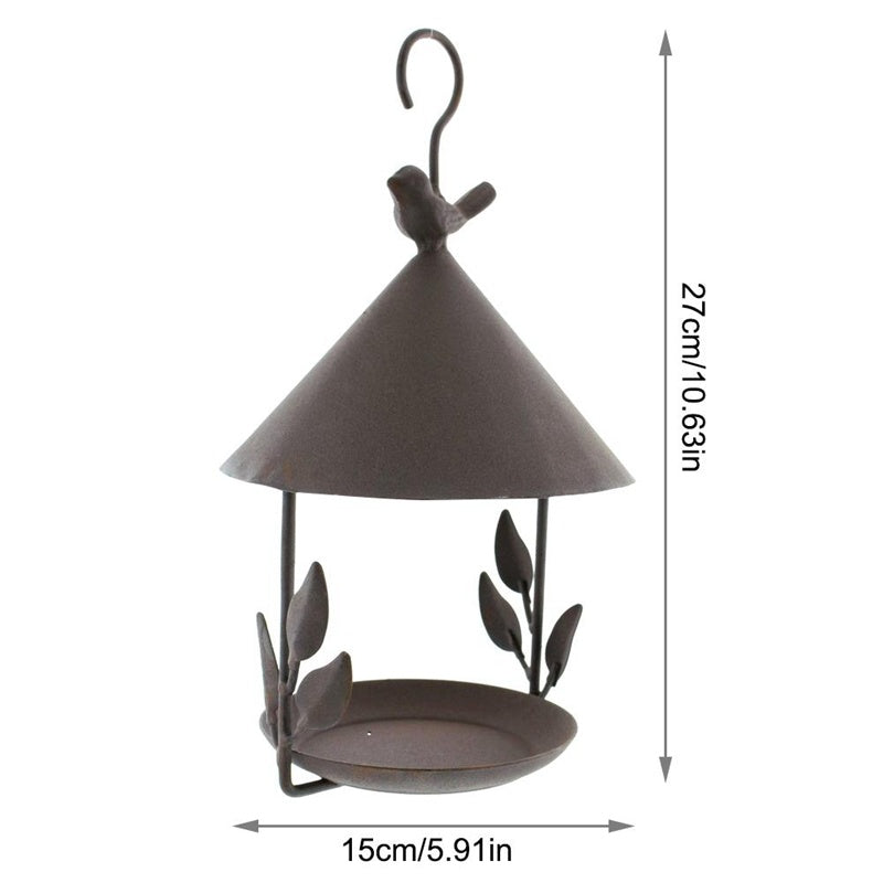 Vintage Wrought Iron Bird Feeder – Timeless Garden Accent