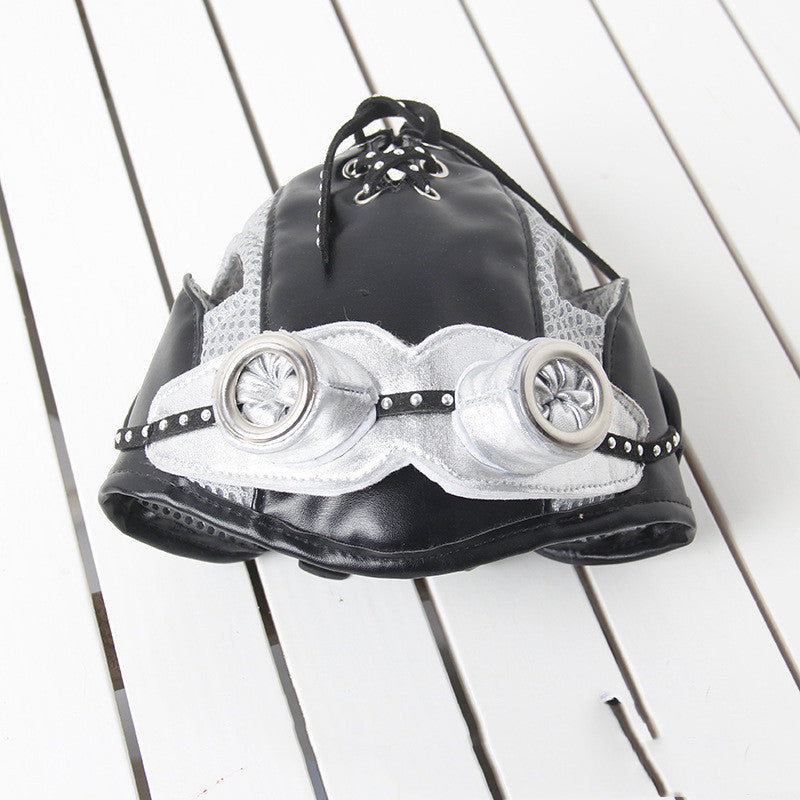 Steampunk Goggles Dog Hat – Retro Cyber Helmet for Pets