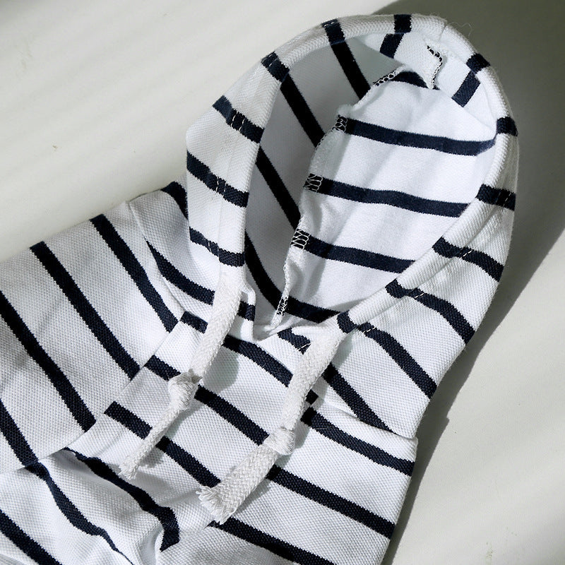 Striped Pet Hoodie – Cozy Urban Style by Pawspire™