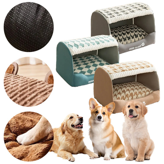 Pawspire™ Bear Cave Pet Bed – Ultra-Cozy Enclosed Sofa for Small Dogs & Cats