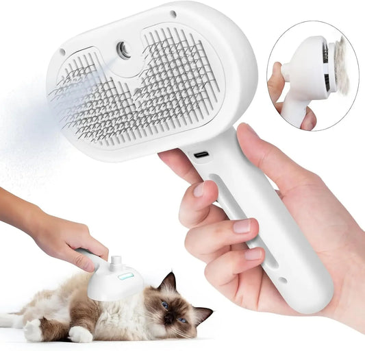 2-in-1 Mist Spray Pet Grooming Brush – Dematting & Hair Removal by Pawspire™