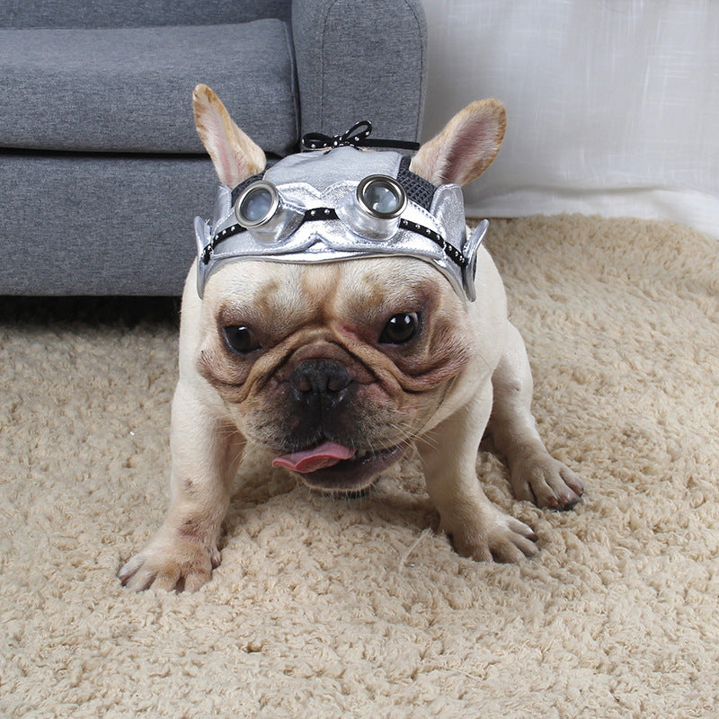 Steampunk Goggles Dog Hat – Retro Cyber Helmet for Pets