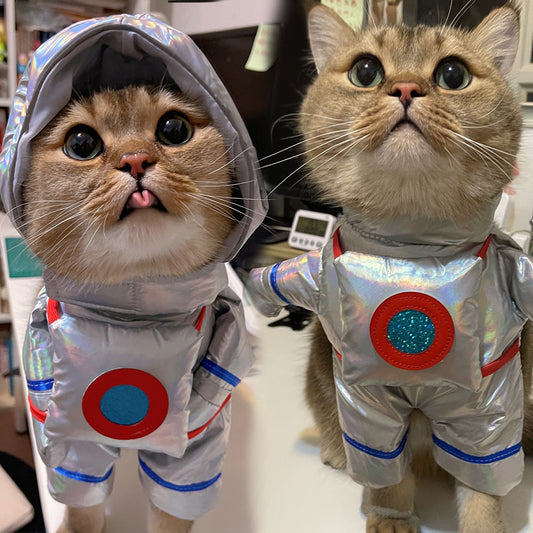 Space Explorer Pet Costume – Astronaut Suit for Cats & Small Dogs