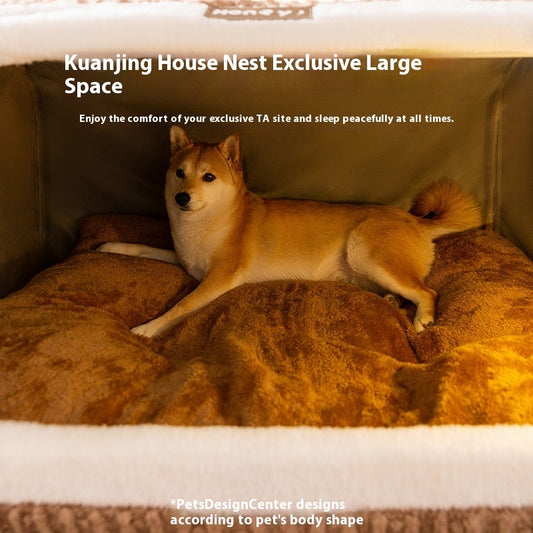 Pawspire™ Bear Cave Pet Bed – Ultra-Cozy Enclosed Sofa for Small Dogs & Cats
