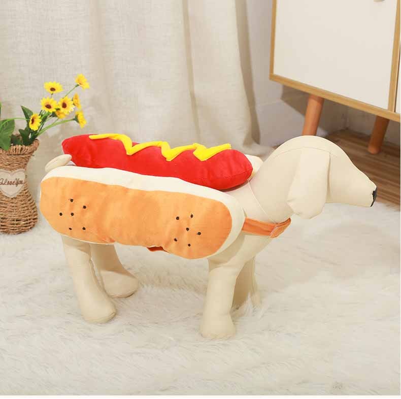 Hot Dog Pet Costume – Mustard Included!