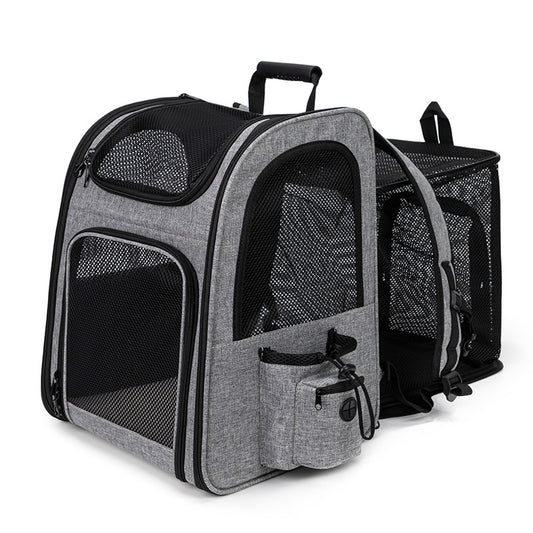 Pawspire™ Expandable Pet Travel Bag – Foldable, Breathable & Stylish Carrier