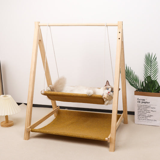 Breathable Cat Nest Hammock Bed – Washable & Elegant