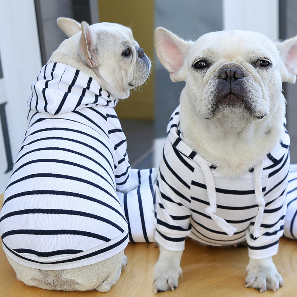 Striped Pet Hoodie – Cozy Urban Style by Pawspire™
